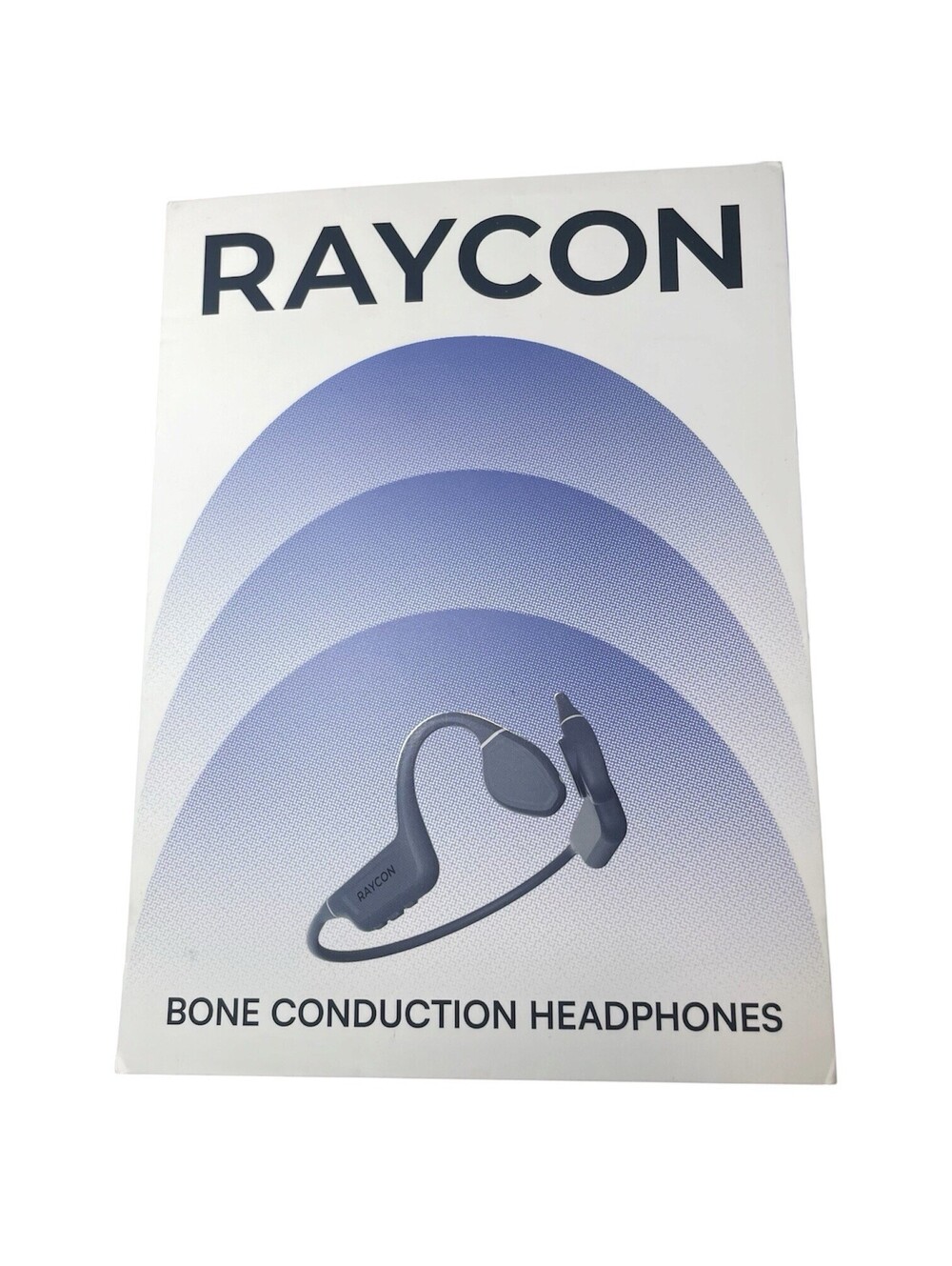 Raycon Bone Conduction Headphones Bluetooth Open Ear Running Gray - Open Box New